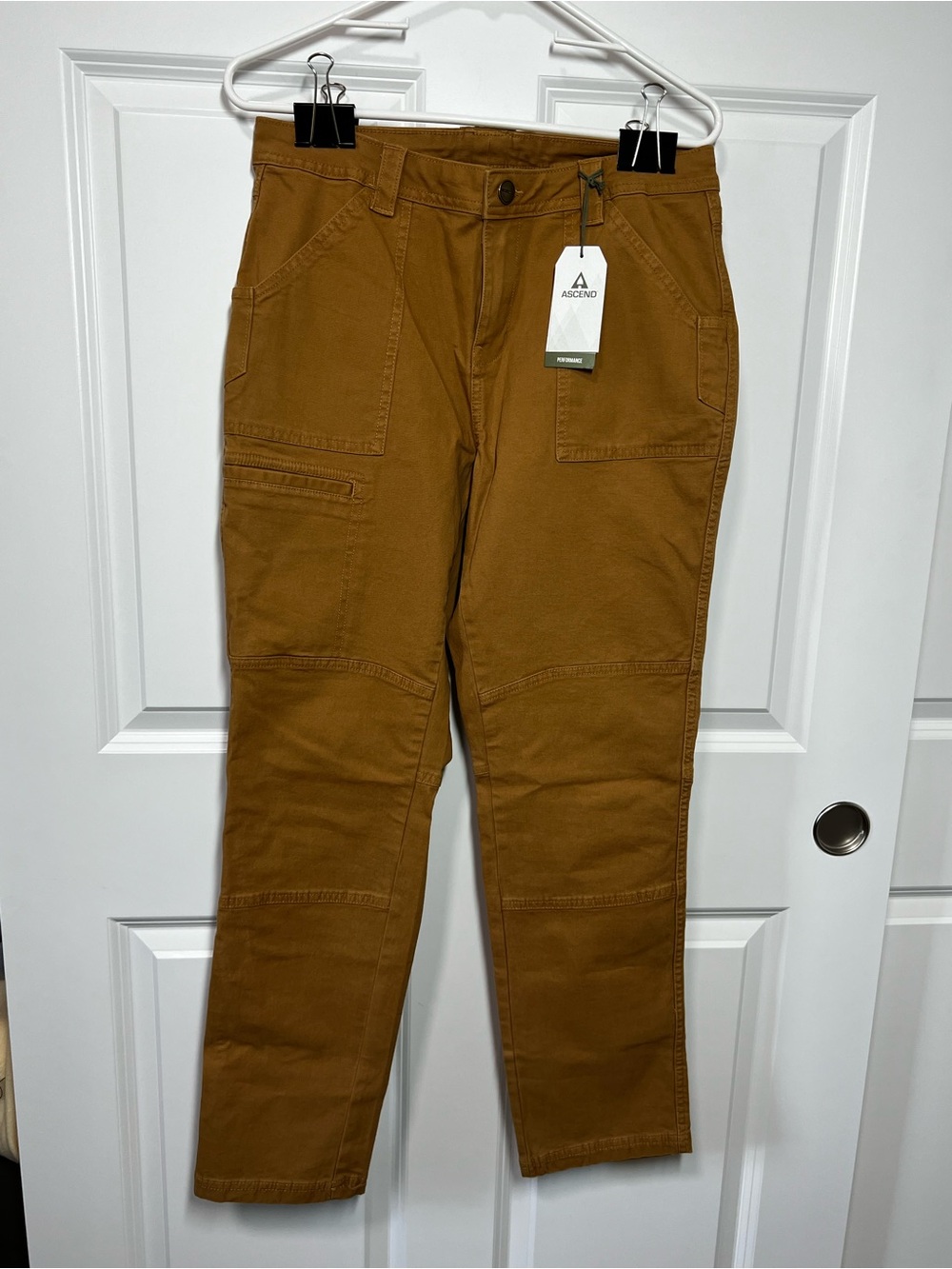 NWT Ascend Organic Cotton Carpenter Pants Brown Womens 10
